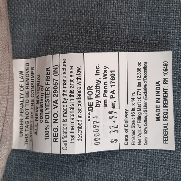 Fall Harvest Pillow Toss Throw Bed Accent Thanksgiving Autumn Blessed Thanks - Picture 3 of 3